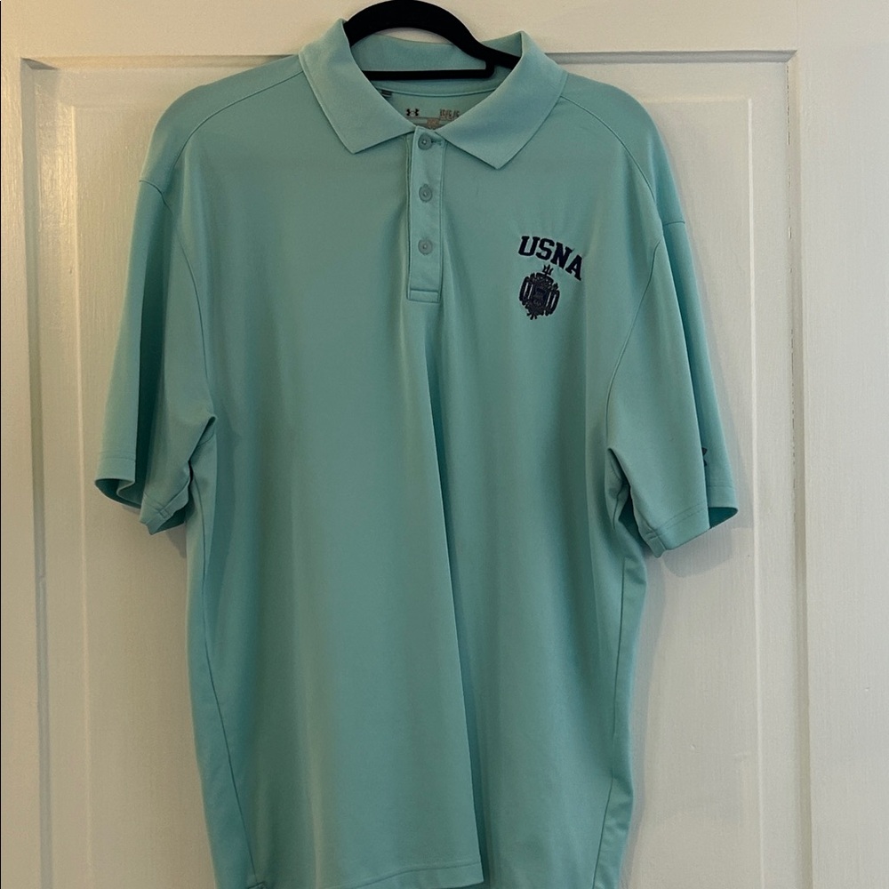Under Armour Men's Aqua Naval Academy Polo Shirt